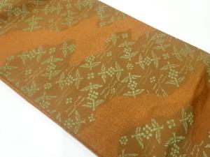 川島織物製　花鳥模様織出し袋帯